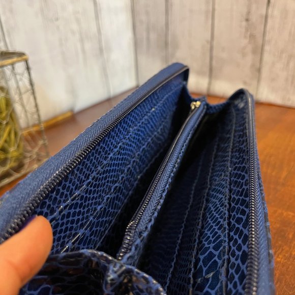 Leather Wallet - Blue - Picture 2 of 6